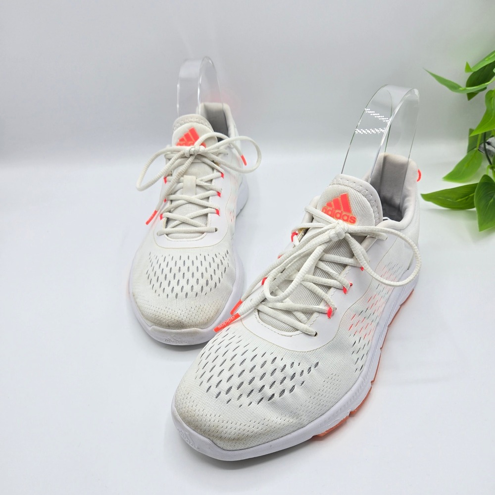 Adidas Novamotion Running Shoes White Orange FW3256 WMS 7M Streetwear Breathable